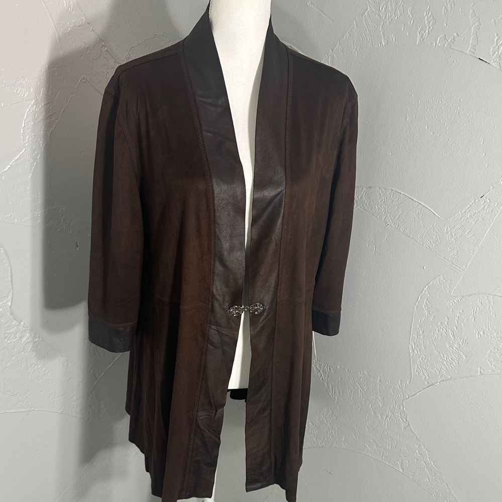 Chic Brown Women's Cardigan - Picture 2 of 12